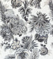 Floral Gala Fabric - Gray