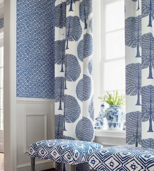 Mulberry Tree Room Fabric - Teal