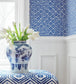 Pass A Grille Room Fabric - Blue