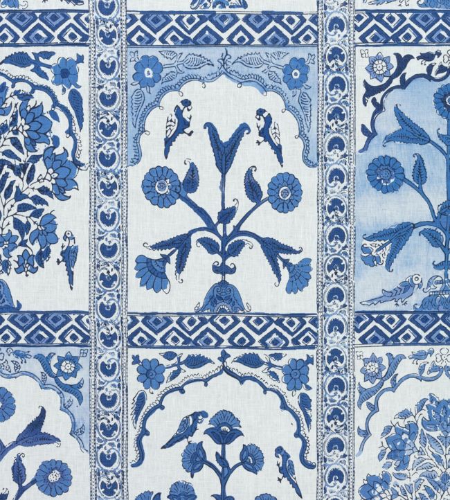 Indian Panel Fabric - Blue