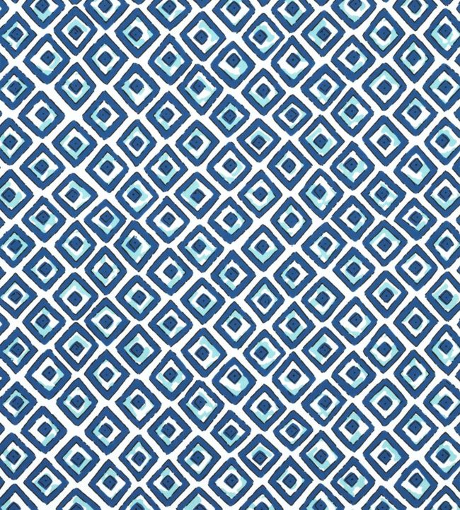Indian Diamond Fabric - Blue
