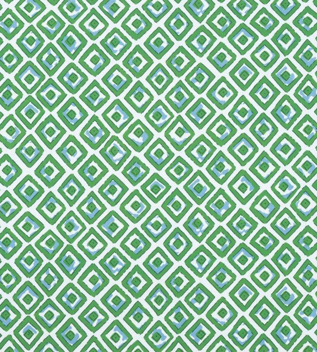 Indian Diamond Fabric - Green