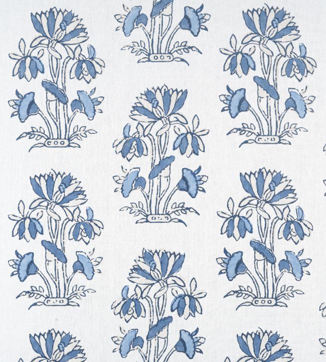 Lily Flower Fabric - Purple 