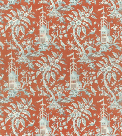 Pagoda Garden Fabric - Orange 