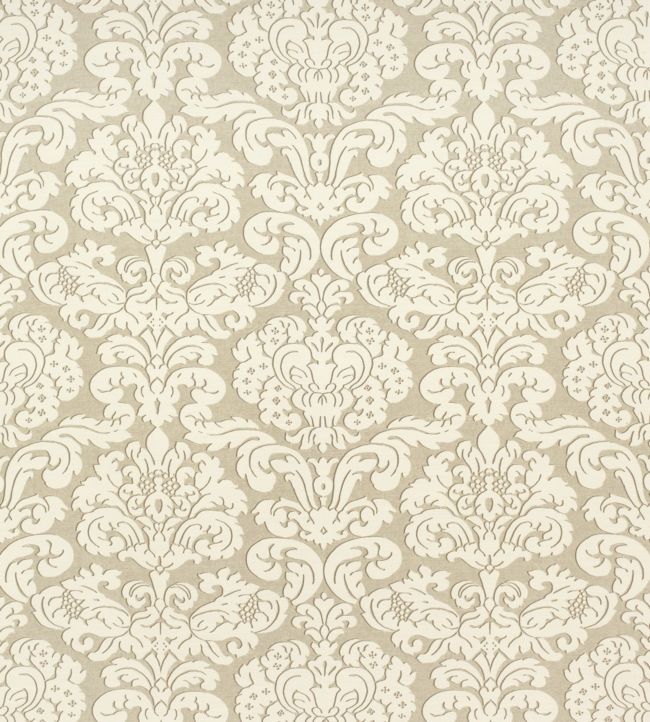 Trelawny Damask Fabric - Sand 