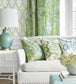 Trelawny Damask Room Fabric - Green