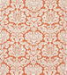 Trelawny Damask Fabric - Orange 