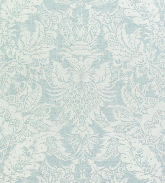 Chardonnet Damask Fabric - Teal 