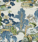 Asian Scenic Fabric - Multicolor 