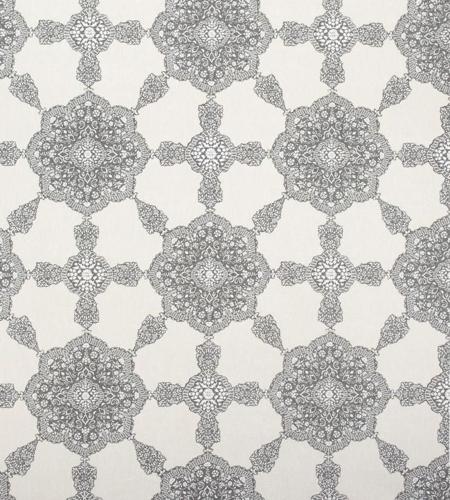 Medallion Paisley Fabric - Gray 