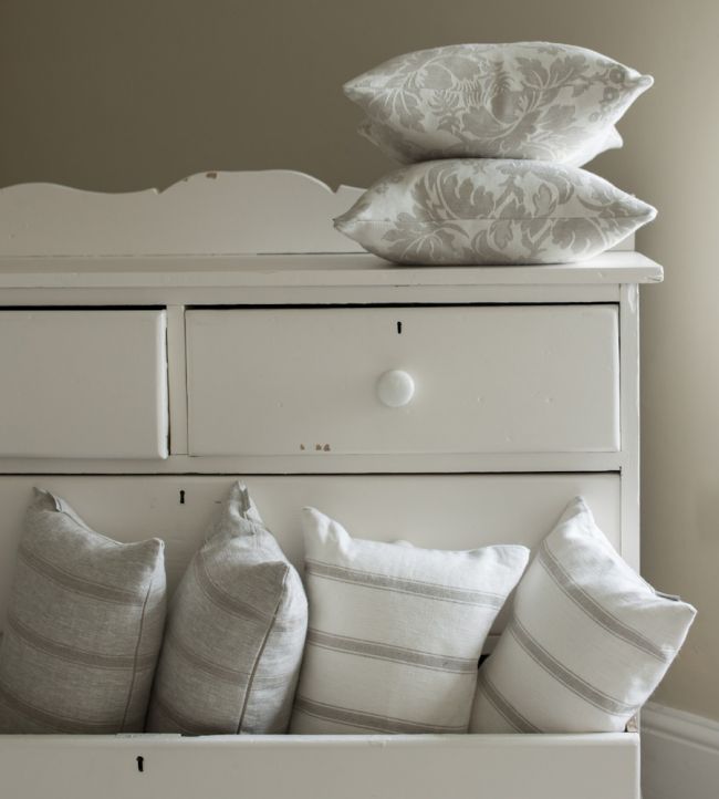 Angus Stripe Room Fabric - Gray