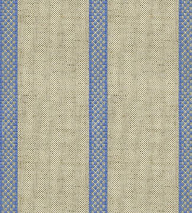 Hopsack Stripe Fabric - Blue