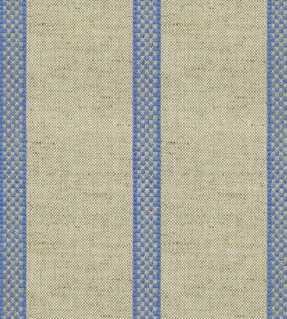 Hopsack Stripe Fabric - Blue