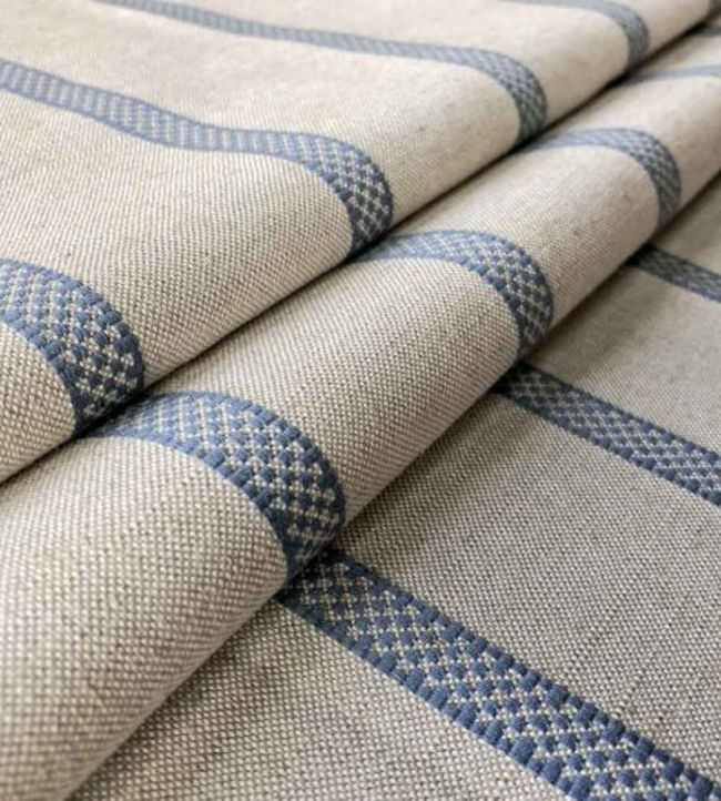 Hopsack Stripe Room Fabric 3 - Blue