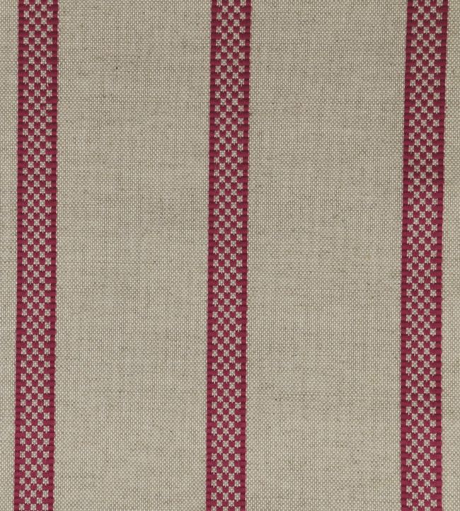 Hopsack Stripe Fabric - Pink