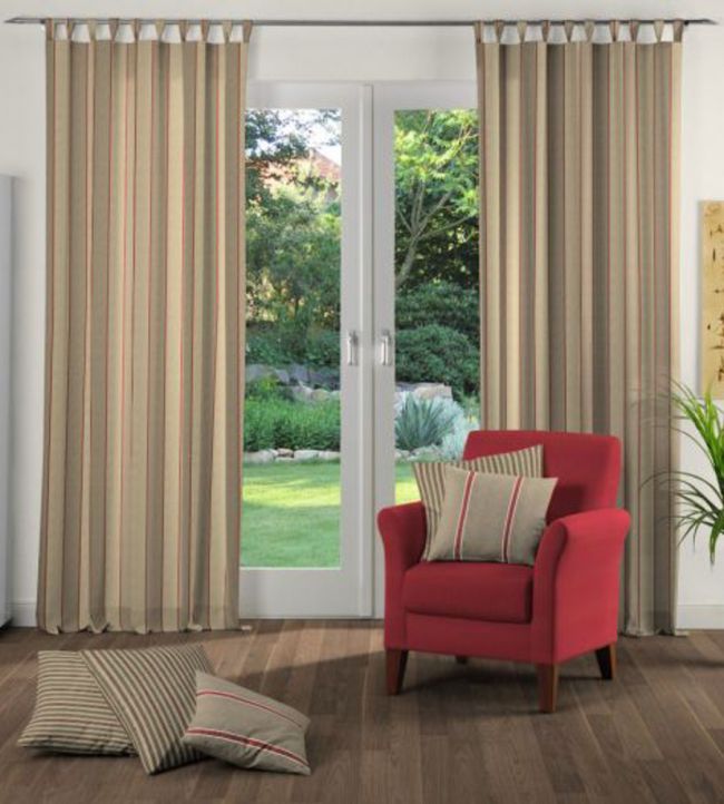 Regatta Stripe 3 Room Fabric - Gray