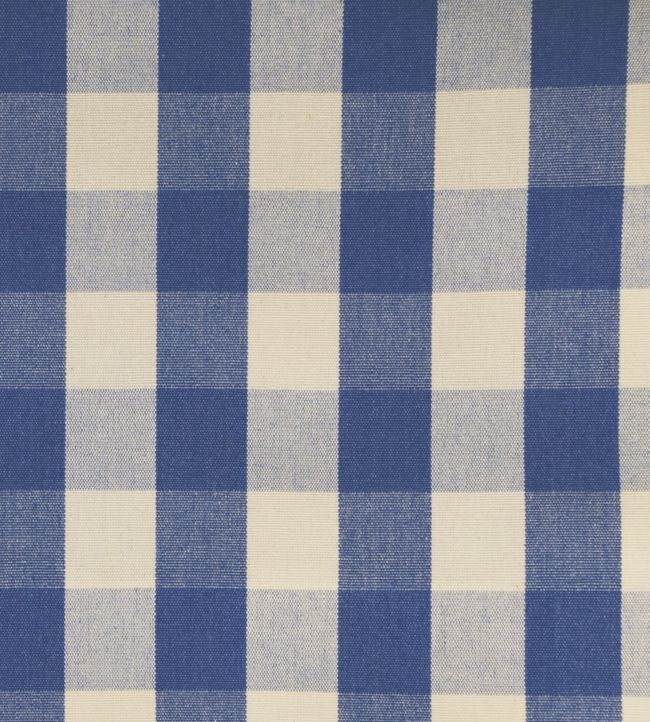 Suffolk Check Large Fabric - Blue 
