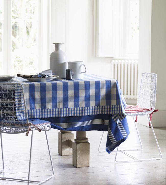 Suffolk Check Large Room Fabric - Green