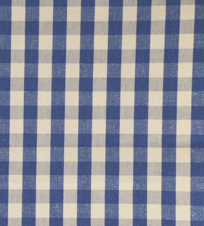 Suffolk Check Small Fabric - Blue 