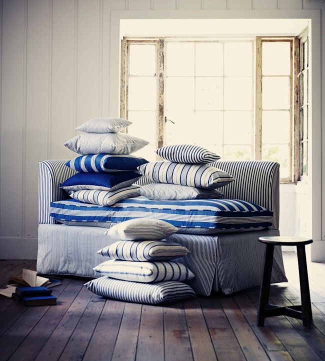 Ticking 01 Room Fabric - Gray