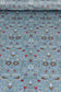 Strawberry Bird Velvet Duck Egg Blue Fabric