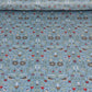 Strawberry Bird Velvet Duck Egg Blue Fabric