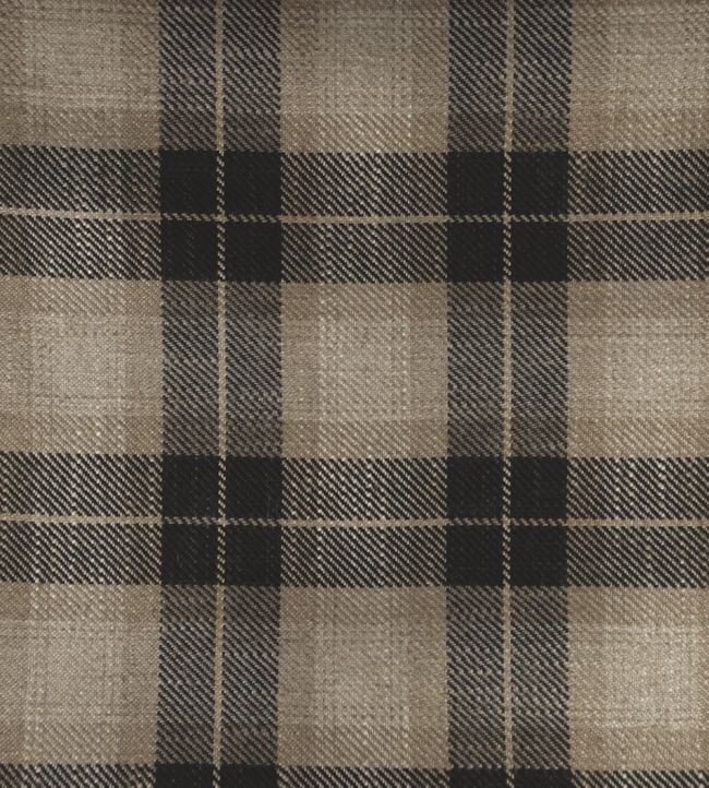 Kintyre Check Fabric - Black 
