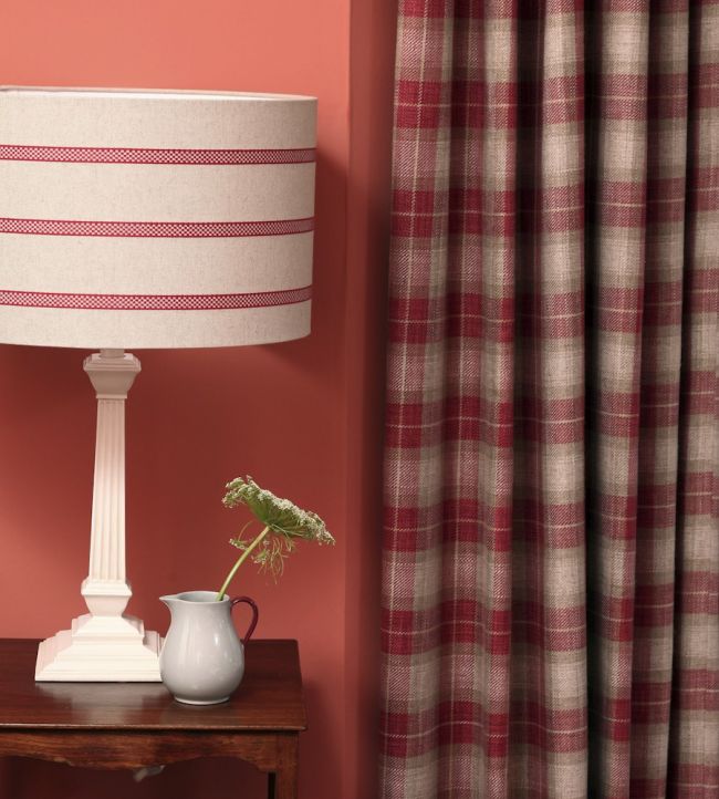 Kintyre Check Room Fabric - Pink