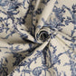 Double Width Fragonard Toile Blue on Cream Fabric