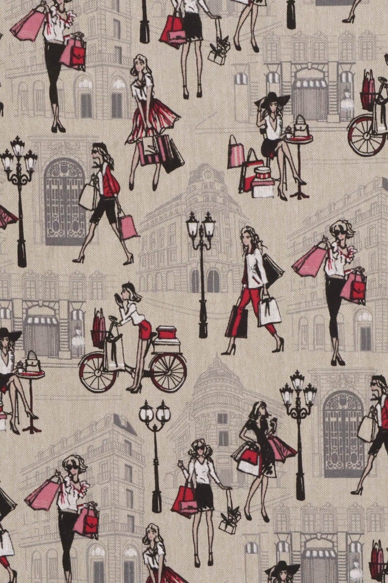 Parisienne Girls Fabric - Multicolor