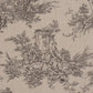 Marie Toile de Jouy Black on Linen Fabric