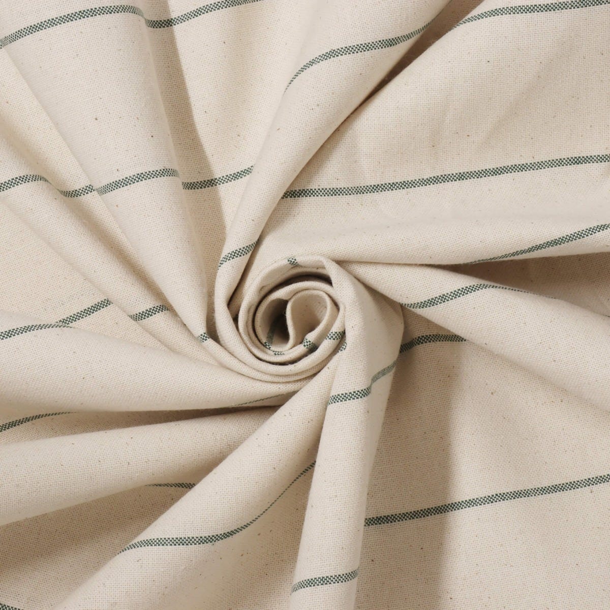 Cadiz Stripe Green Double Width Fabric
