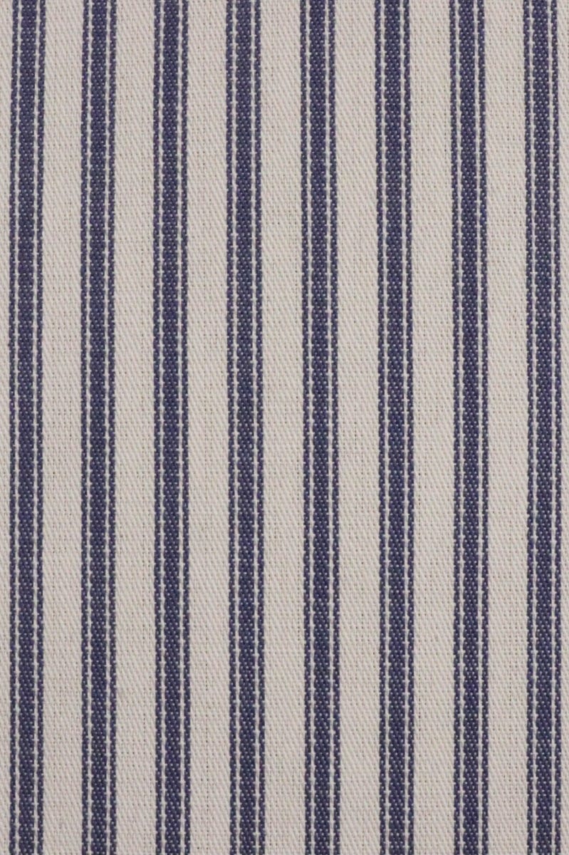 Dart Ticking Stripe Navy FR Fabric