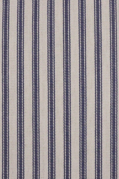 Dart Ticking Stripe Navy FR Fabric