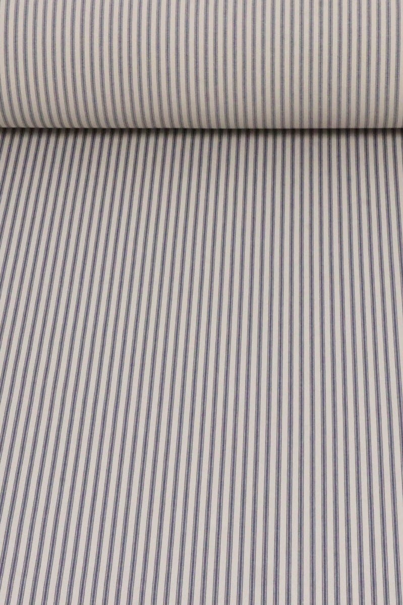 Dart Ticking Stripe Navy FR Fabric