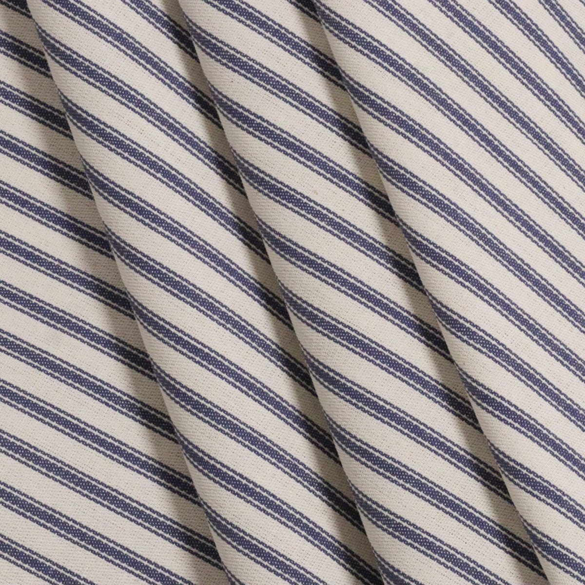 Dart Ticking Stripe Navy FR Fabric