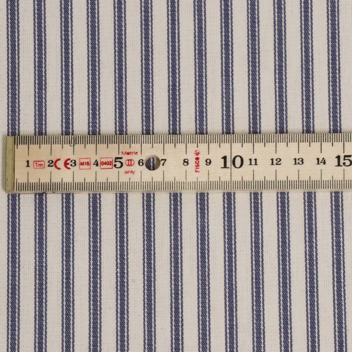 Dart Ticking Stripe Navy FR Fabric