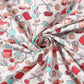 Haberdashery Room Mint / Red Fabric