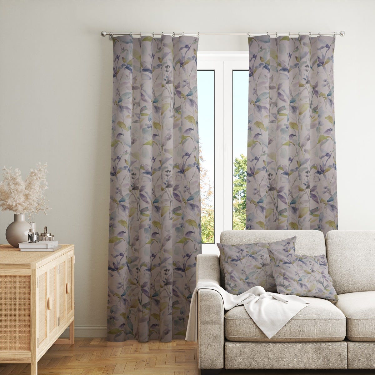 Voyage Naura Lemon Satin Room Fabric