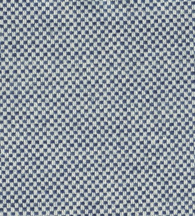 Dundee Lettering Blue Dundee Fabric – Lionheart Wallpaper