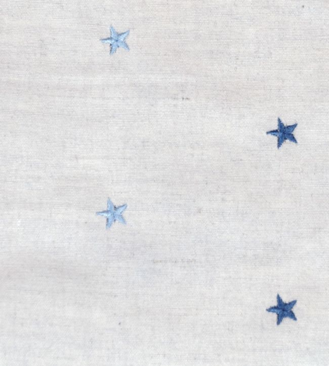 Embroidered Union Star Fabric - White 