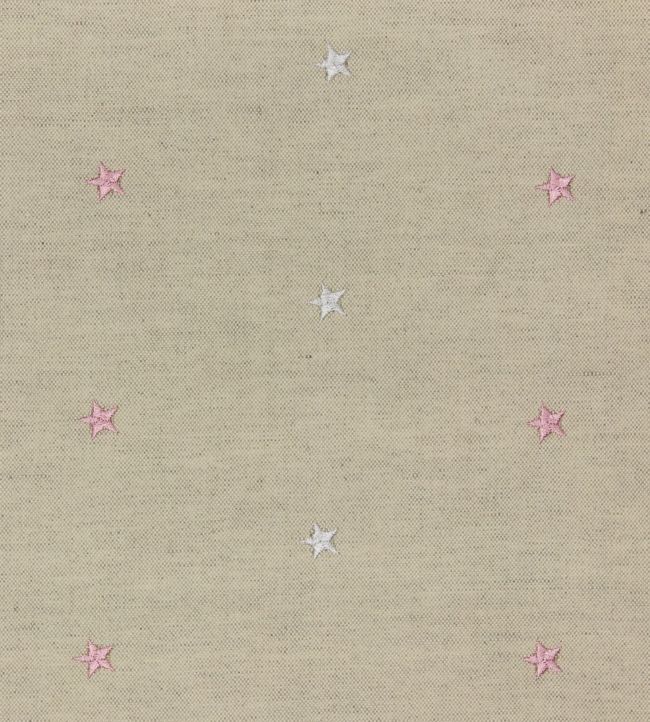 Embroidered Union Star Fabric - Pink