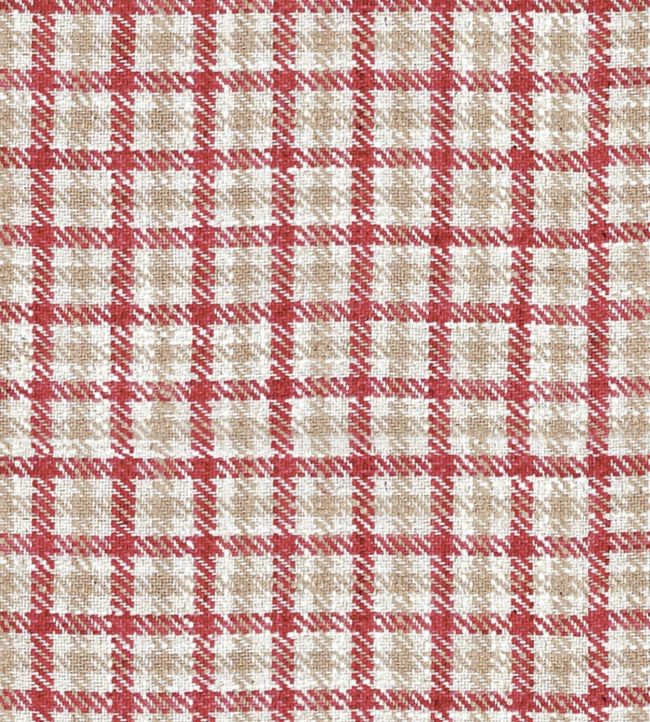 Nairn Check Fabric - Red 
