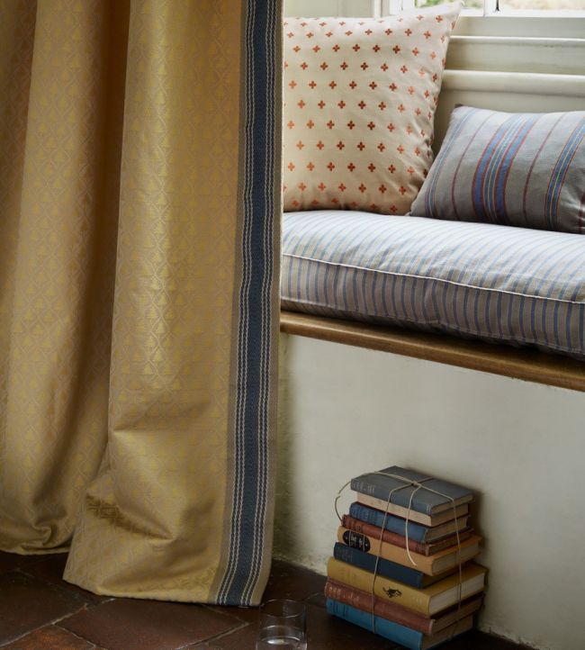 1485 Ticking Stripe Room Fabric - Blue