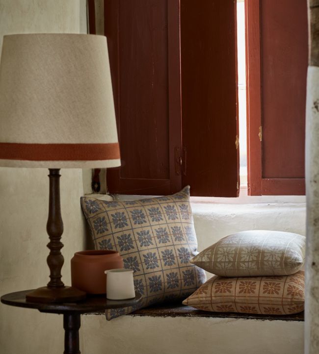 Peake's Check Room Fabric - Sand