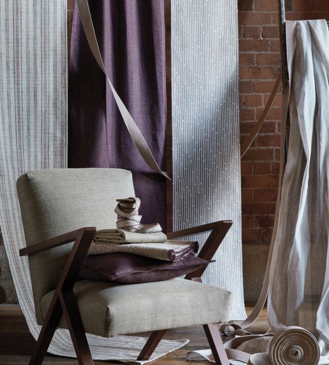 Sandstone Stripe Room Fabric - Purple