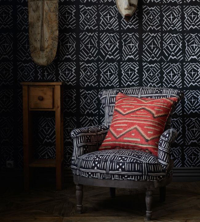 Bogolanfini Room Fabric - Red