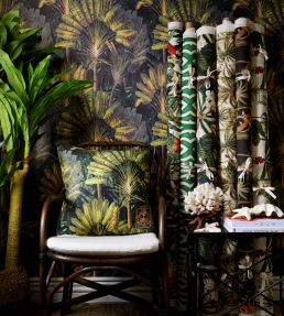 Orchid Bloom Room Fabric - Green