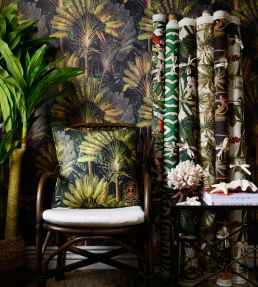 Traveller's Palm Room Fabric - Green