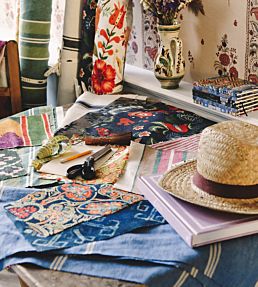 Roots Room Fabric 3 - Blue